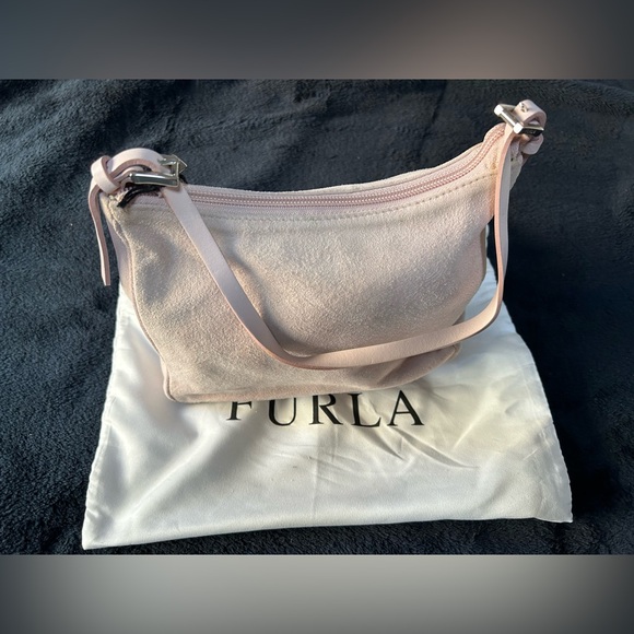 New Authentic Furla Pink Suede Purse - Picture 4 of 15